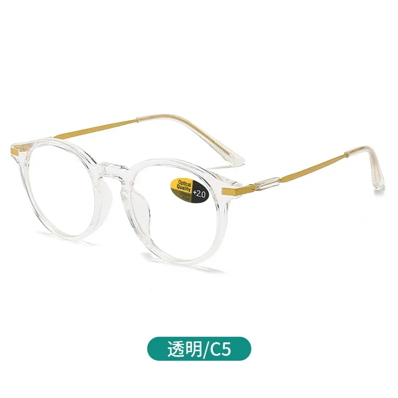 Anti Blue Light Reading Glasses for Elderly Vintage Round Frame Men Women Presbyopic Glasses Eyeglasses Diopter +50+75+125~~400 - Image 4