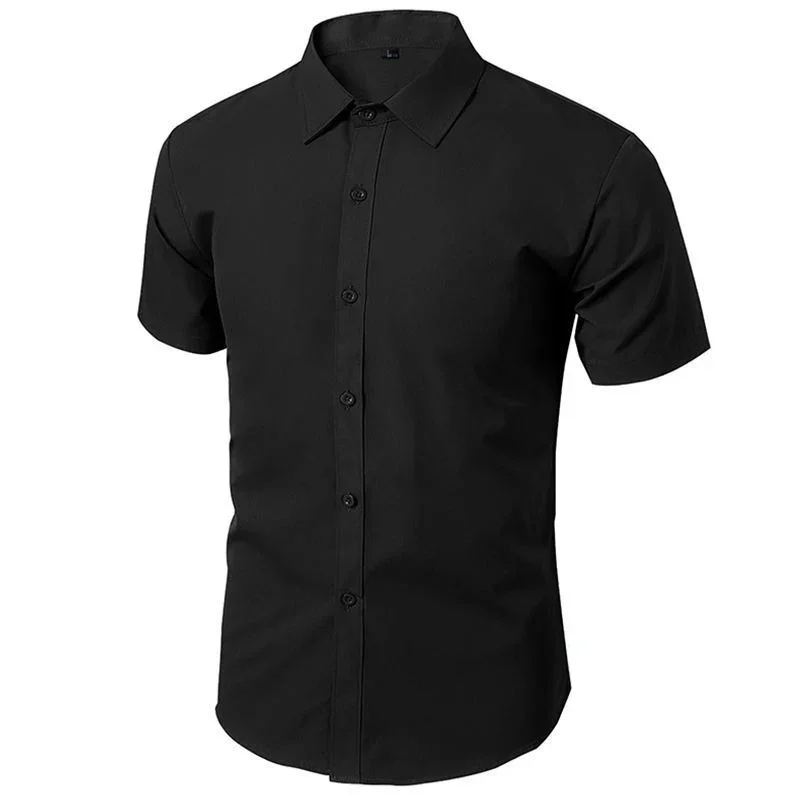 Summer Shirt for Men Daily Casual White Shirts Short Sleeve Button Down Slim Fit Male Social Blouse 4XL 5XL - Image 5