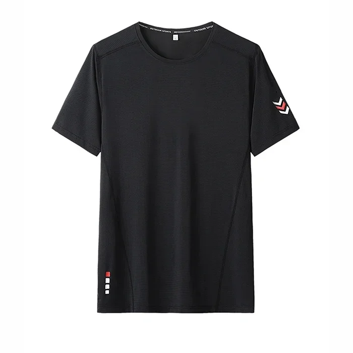 Summer T-shirt for Men Plus Size 1XL-7XL Sport Quick Drying Fitness Running Tees Round Neck Short Sleeve Tops 110-175kg - Image 3