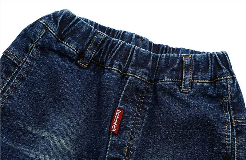 DIIMUU 4-11 Years Boys Clothes Slim Straight Jeans Young Pants Kids Baby Children Denim Clothing Trousers Elastic Waist Bottoms - Image 5