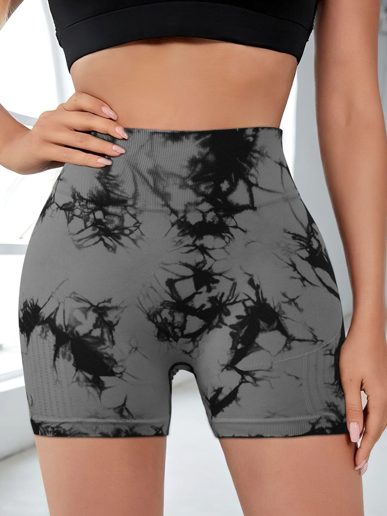 High Stretch Butt Lifting Tie Dye Fitness Shorts Women High Waist Summer Sport Yoga shorts Outdoors Sportwear - Image 6