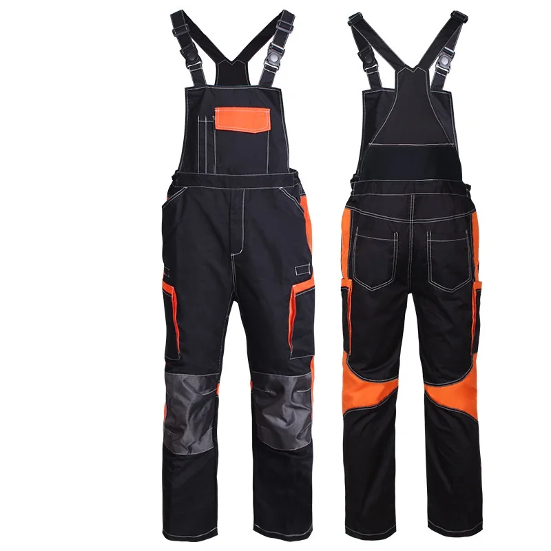 Bib Overall Casual Worker Clothing Plus Size Sleeveless Bib Pants Protective Coverall Strap Jumpsuits Fly Pockets Uniforms S-4XL - Image 6