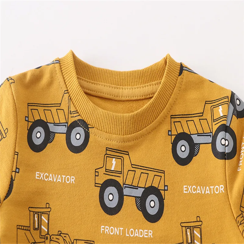 Jumping Meters New Arrival Hot Selling Boys Sweatshirts Cartoon Cars Print Long Sleeve Toddler Kids Costume Autumn Children's - Image 5