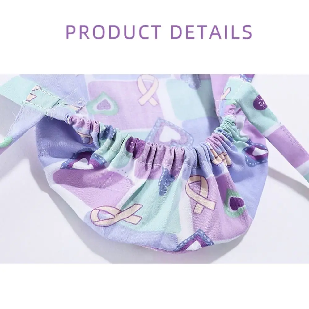 Adjustable Surgical Scrub Caps Working Cap Ponytail Holder Bouffant Nursing Hats With Buttons Long Hair Turban Hats Women & Men - Image 5