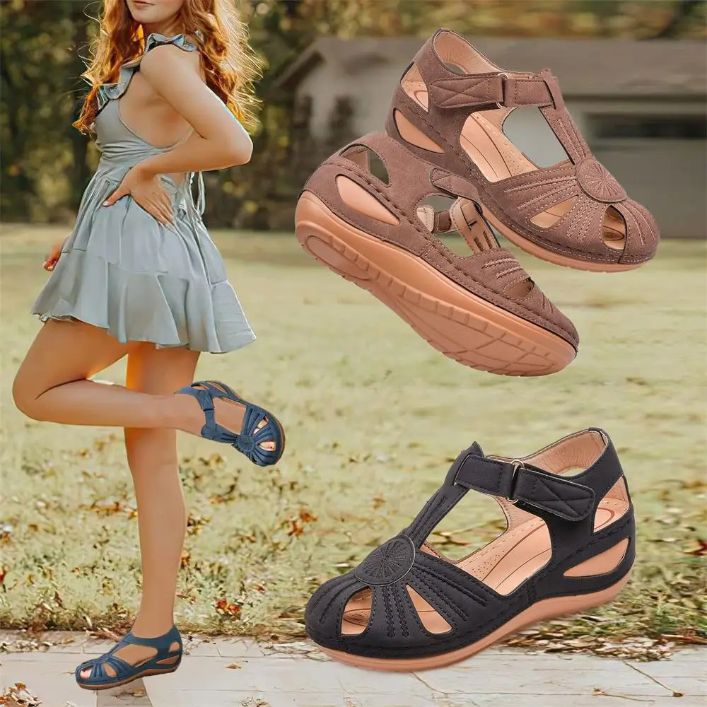 Wedges Shoes Women's Cover Heel Sandals Women Comfortable Beach Sandal Hook Loop for 2024 Summer Ladies Shoes Big Size 44 45 46 - Image 5