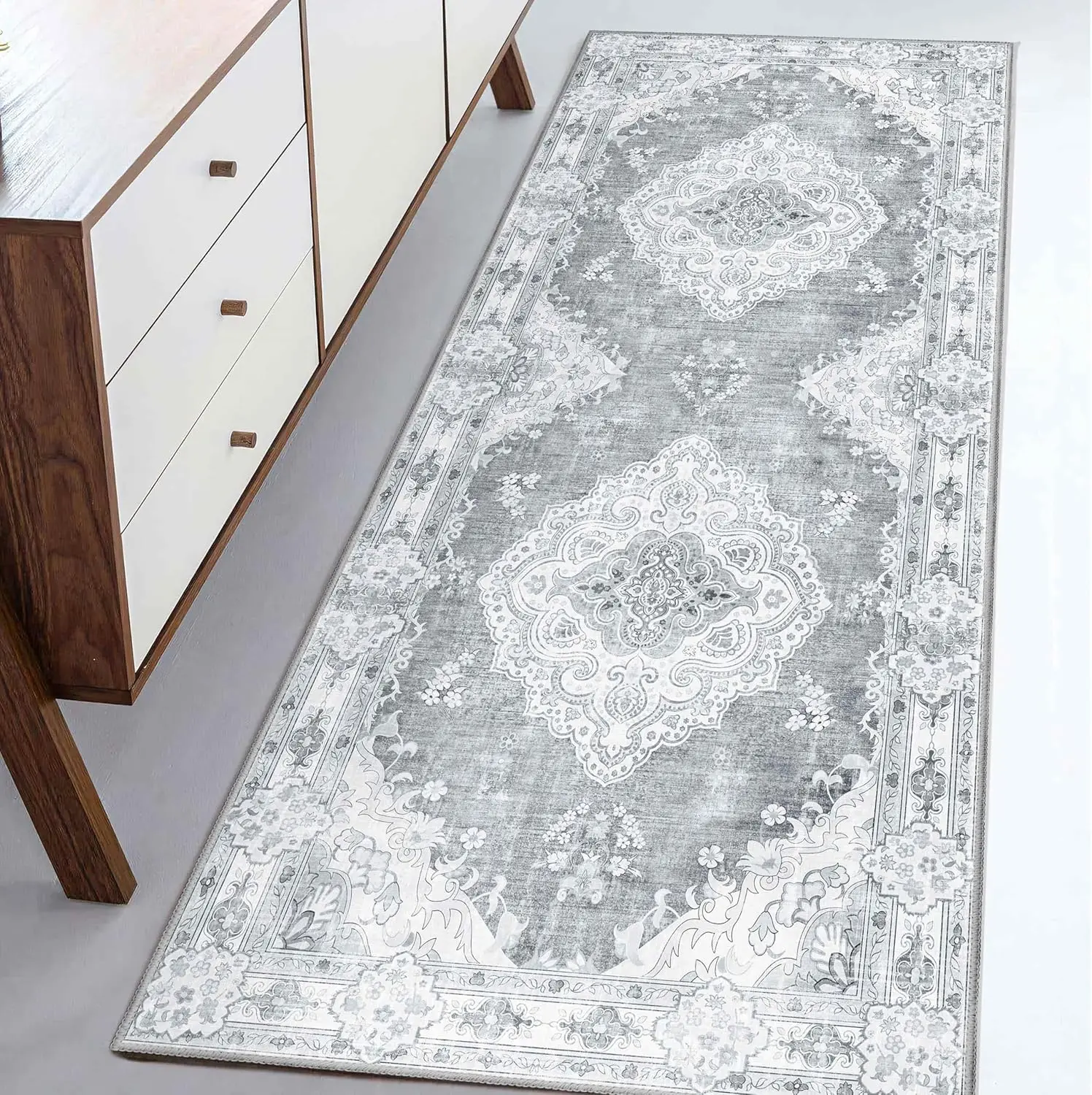 vikama Area Runner Rugs Boho Machine Washable Soft Anti-slip Carpet for Kitchen Bedroom Living Room Dining Room Home Decoration - Image 5