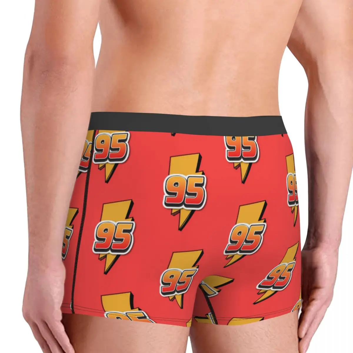 Custom Cartoon Lighting McQueen Boxers Shorts Men Cars Briefs Underwear Funny Underpants - Image 4