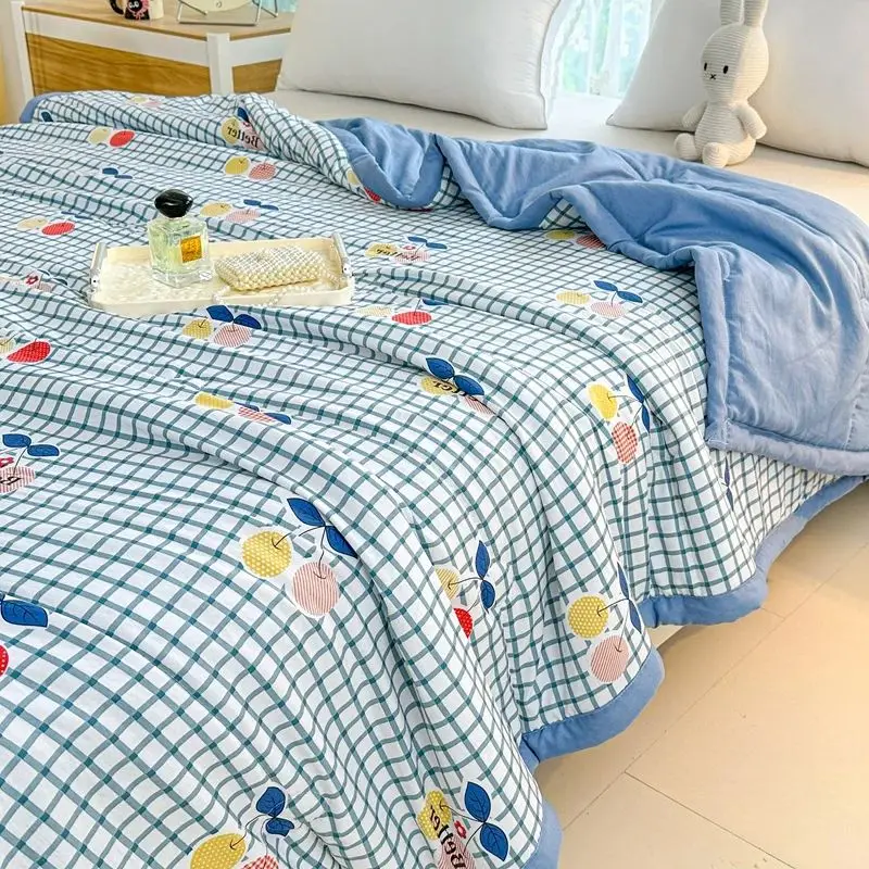 1pc Printed Thin Duvet Simple Style Quilts for Summer Soft Bedspread Adults Kids Room Comforter edredones (No Pillowcase) - Image 3