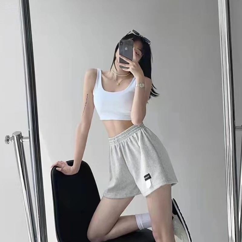Women Shorts Summer Elastic Lace Up Drawstring Sweat Short Sport Underpanties Girl Straight Leg Pants Female Underware Panties - Image 5