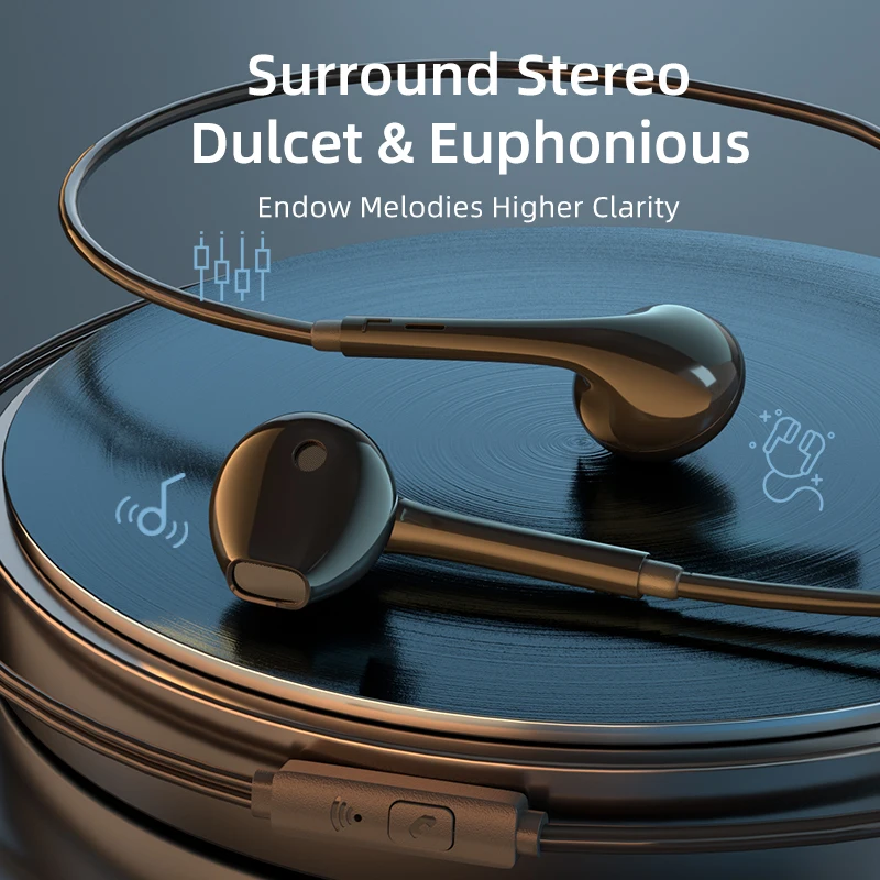 Awei PC-7 3.5mm Wired Headphones In Ear Headset Wired Earphones with Mic Bass Stereo Earbuds Sports In-line Control For Phones - Image 3