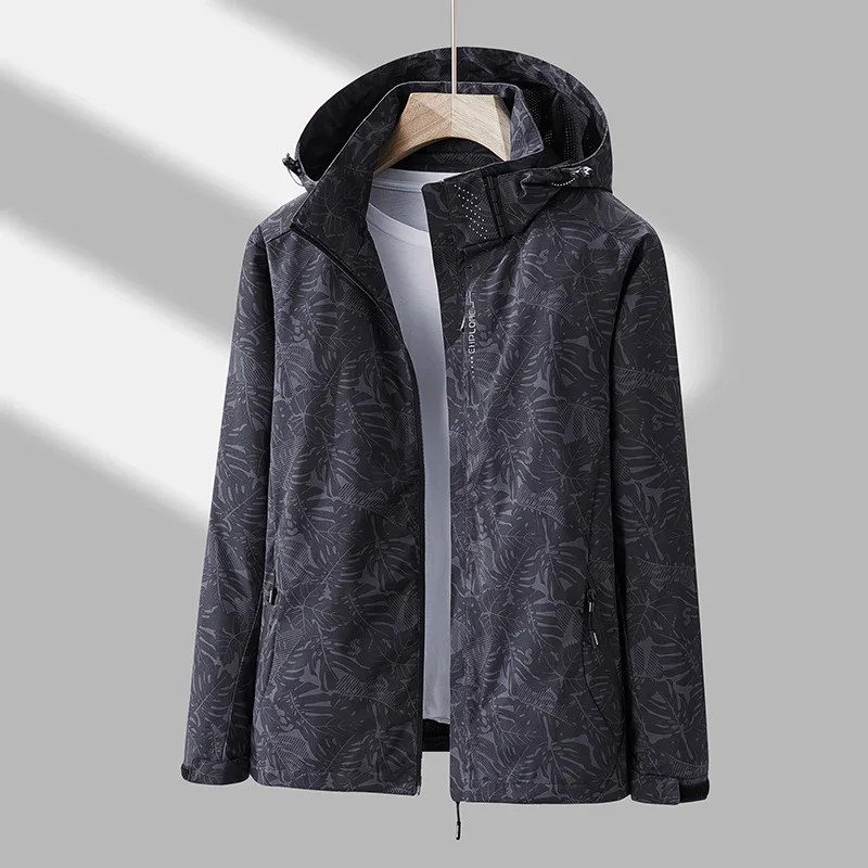 Spring Men Outdoor Jackets Men New Casual Waterproof Hooded Jacket Coats Mens Autumn Fashion Brand Windbreaker Jackets Male 3XL - Image 2