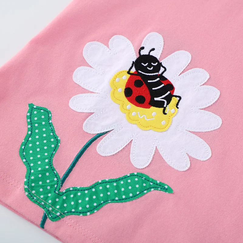 Jumping Meters 2-7T 100% Cotton Animals Summer Party Girls Dresses Embroidery Princess Birthday Wedding Baby Frocks Costume - Image 4