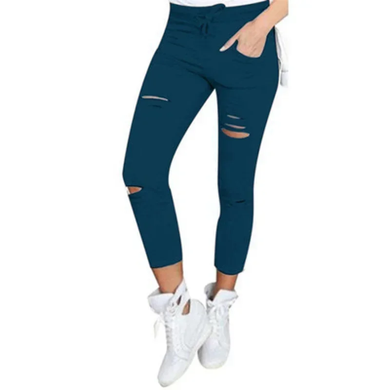Ripped Jeans for Women Women Big Size Ripped Trousers Stretch Pencil Pants Leggings Women Jeans Woman Jeans - Image 3