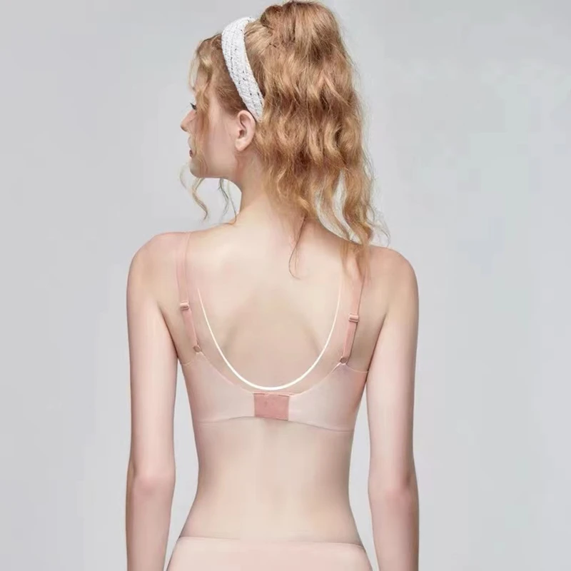 Top Non-marking Women's Bra Without Steel Ring Gathering Anti-sagging Comfortable And Small Women's Underwear Thin Section - Image 4