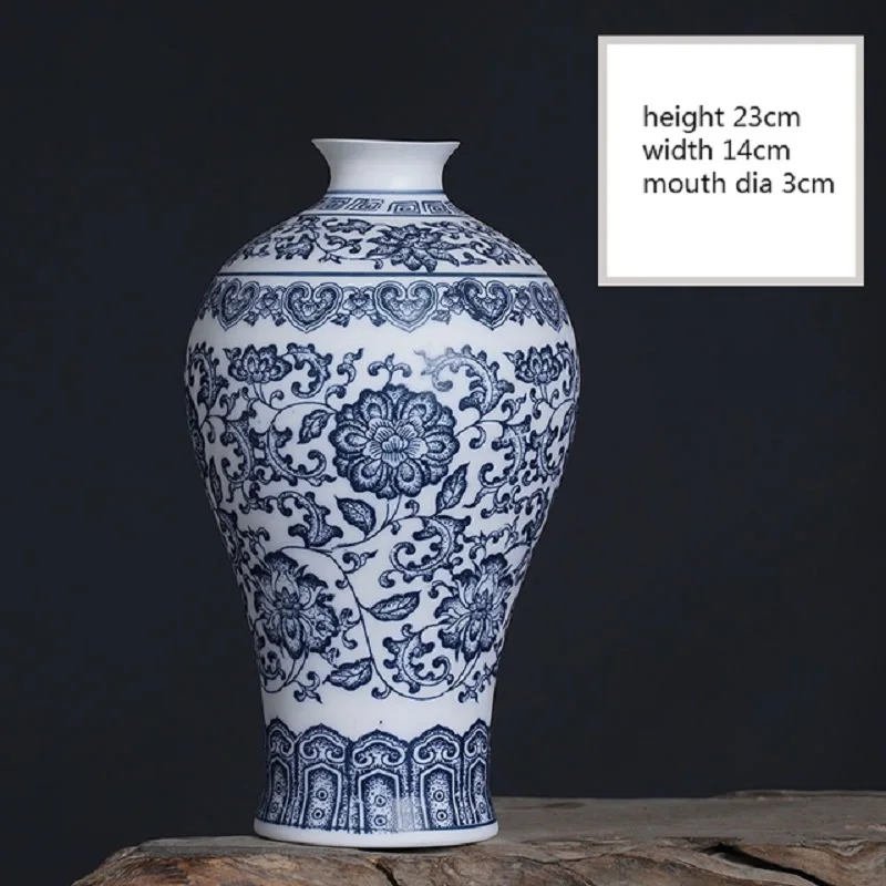Ceramic Vase Blue And White Thin Bodied Porcelain Home Classical Shelf Bedroom Living Room Chinese Table Jingdezhen Ornaments - Image 4
