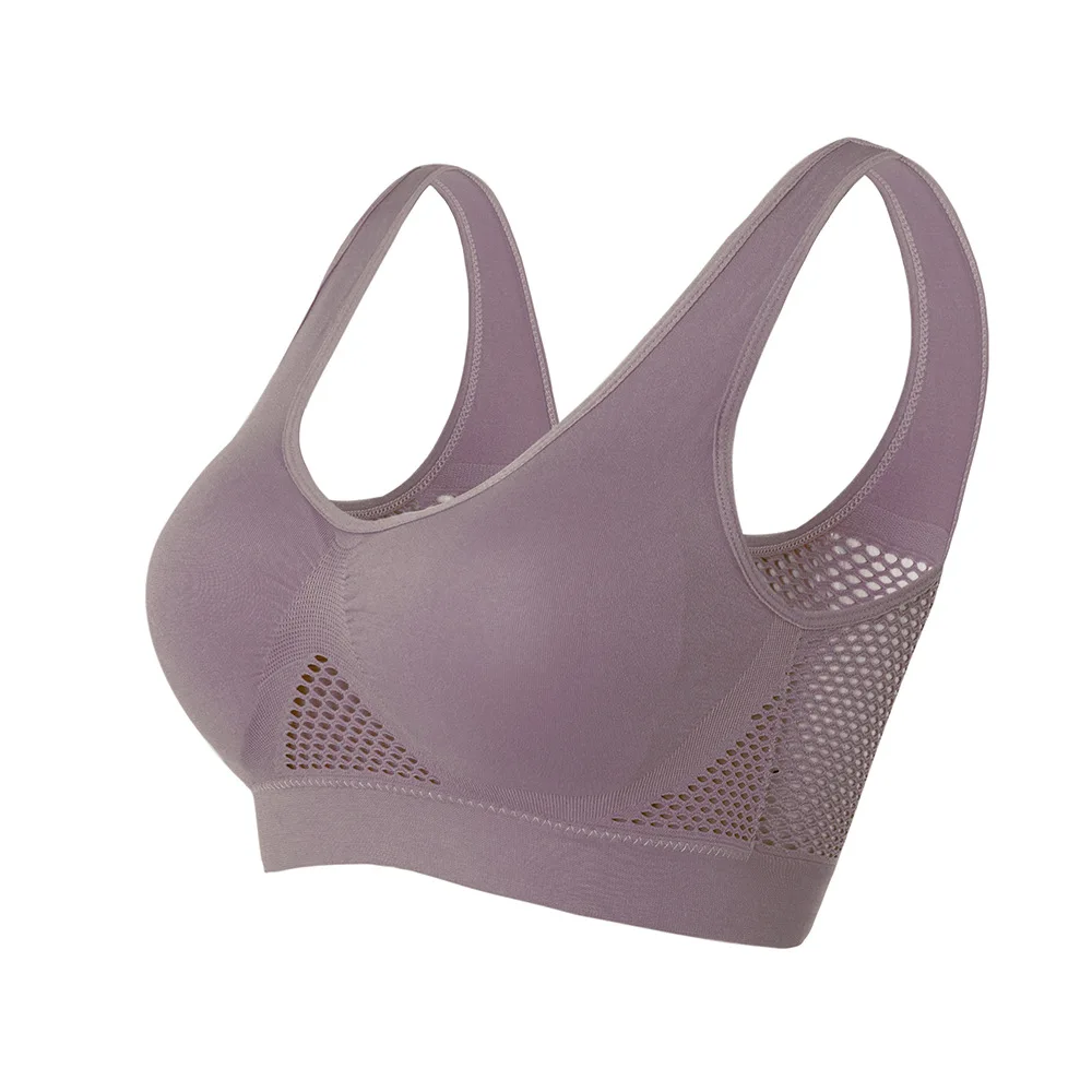 Breathable Sports Bra Top Fitness Women Brassiere Removable Padded Sport Bra Running Gym Seamless Push Up Bras - Image 3
