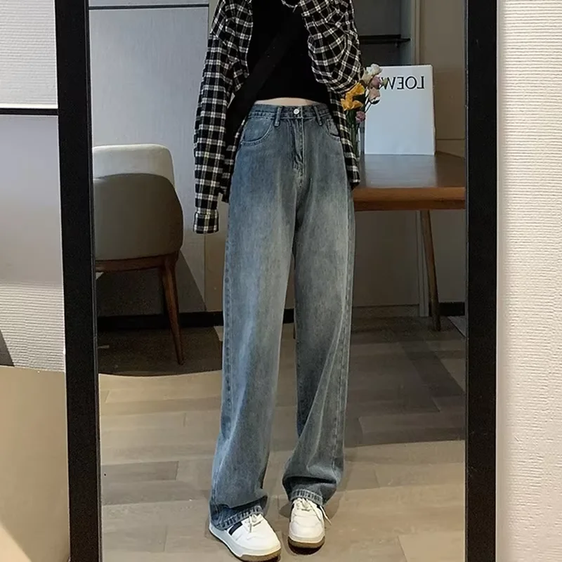 Spring And Summer New High Waisted Slim Jeans For Women Niche Casual Loose Thin Floor Pants Wide Leg Pants Trendy Pants - Image 6