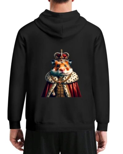 Hamster The Emperor Men’s Hoodie Anime Graphic Hooded Sweatshirt Autumn Casual Pullover