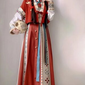 Modern Hanfu Improved Chinese Traditional Dress Fairy Red Hanfu Women Robe Cosplay Costume