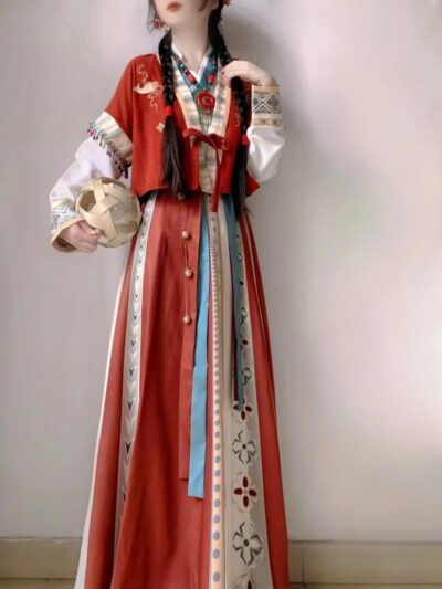 Modern Hanfu Improved Chinese Traditional Dress Fairy Red Hanfu Women Robe Cosplay Costume