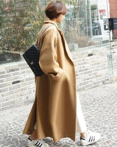 Women’s Elegant Jacquard Midi Dress – See-Through Shirring with Lantern Sleeves (Autumn Casual)