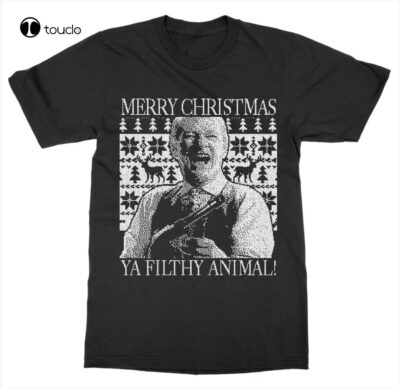 Ya Filthy Animal Men’s T-Shirt | Funny Home Alone Movie Quote Tee | Casual Cotton Graphic Shirt