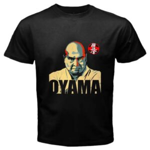 Newest Fashion Oyama Karate Founder Japan Men’s Black T-Shirt – 100% Cotton Martial Arts Humor Tee, Size S to 3XL