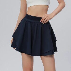 Women High Waist Yoga Sports Skirt Anti-Exposure Slimming Running Skirt Summer Wear