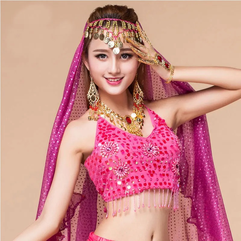 Women Belly Dance Bra Egypt Style Indian Ballet Dancing Bra - Image 4