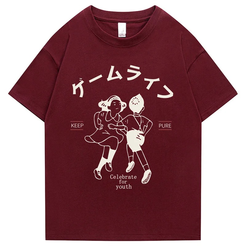 Japanese Kanji Hip Hop T-Shirt for Men – Harajuku Streetwear Cotton Tee