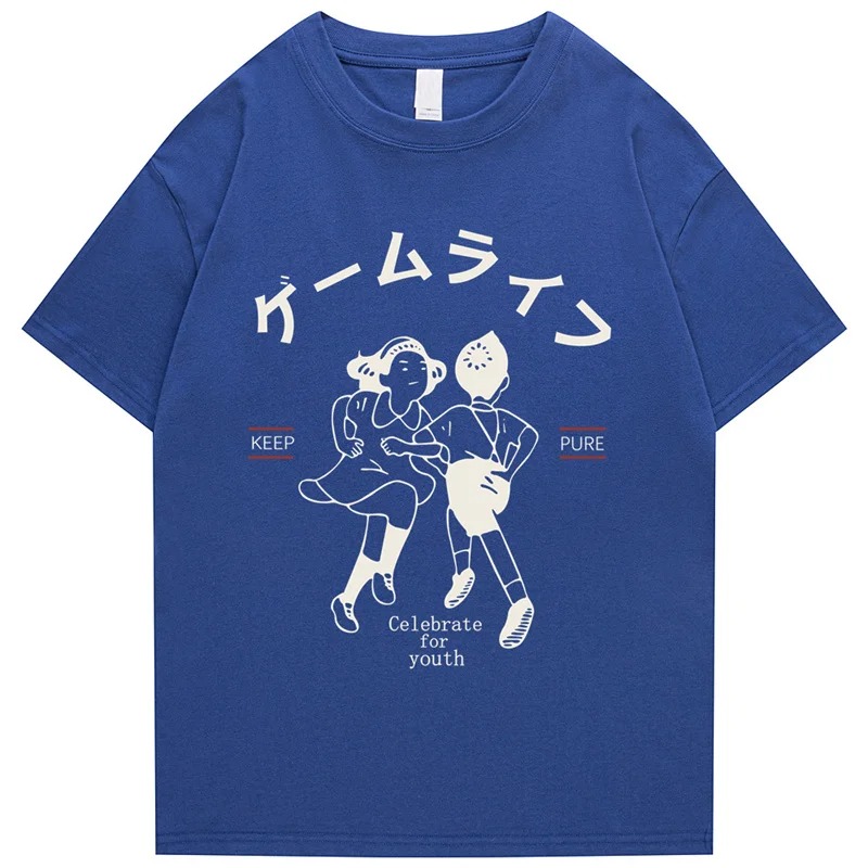 Japanese Kanji Hip Hop T-Shirt for Men – Harajuku Streetwear Cotton Tee - Image 2