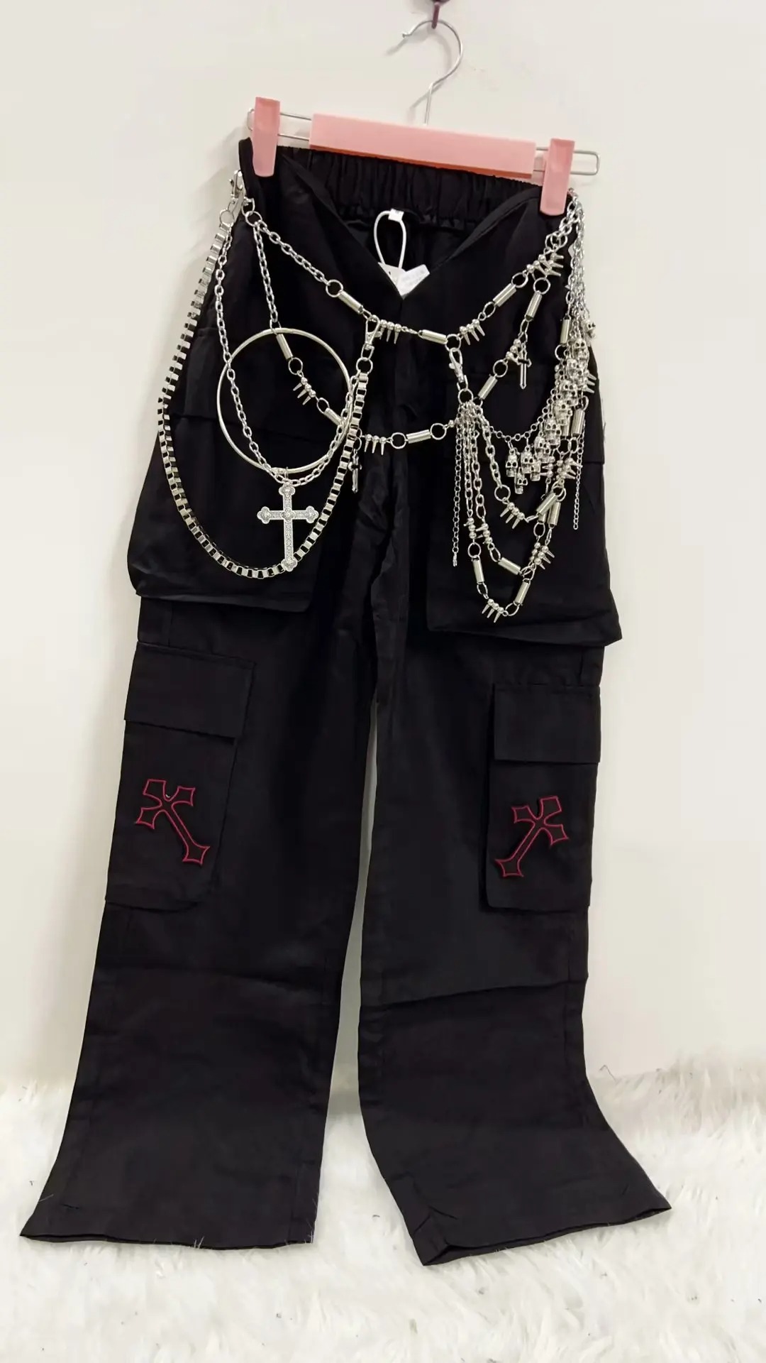 Gothic Y2K Harajuku Trousers Punk Aesthetic High Waist Unique Street Style Pants