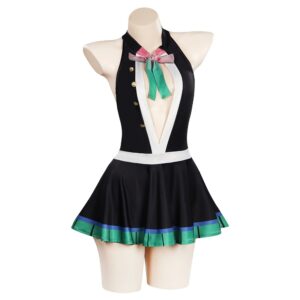 Kanroji Mitsuri Anime Cosplay Swimwear | Girls Mitsuri Swimsuit Costume Dress