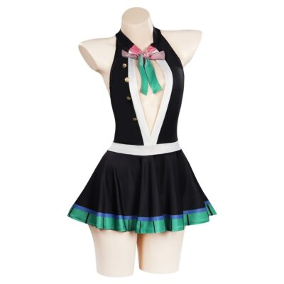 Kanroji Mitsuri Anime Cosplay Swimwear | Girls Mitsuri Swimsuit Costume Dress