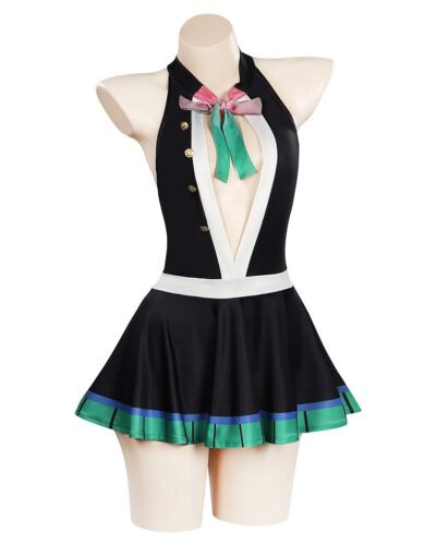 Kanroji Mitsuri Anime Cosplay Swimwear | Girls Mitsuri Swimsuit Costume Dress