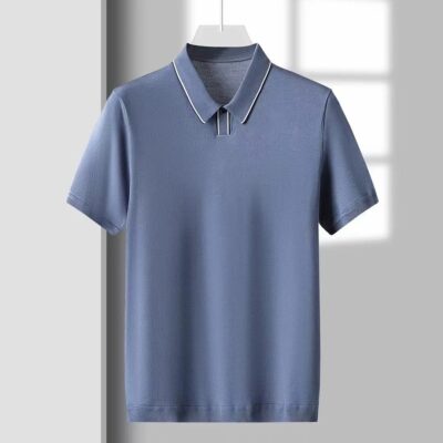 2023 New High Quality Summer Business Casual Men’s Short Sleeve Polo T-Shirt | 4 Color Options