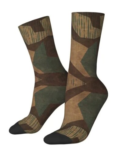 Custom Pea Dot Camo Socks – Unisex Warm Camouflage Crew Socks