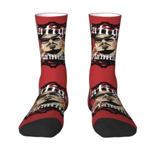Dellafuente Rapper Crew Socks – Cool 3D Printed Dress Socks for Men & Women