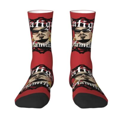 Dellafuente Rapper Crew Socks – Cool 3D Printed Dress Socks for Men & Women