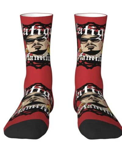 Dellafuente Rapper Crew Socks – Cool 3D Printed Dress Socks for Men & Women