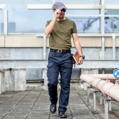 Men Tactical Cargo Pants Military SWAT Multi Pocket Elastic Jogger Trousers