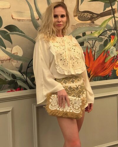 HH Women Summer Lace Up Hollow Out Long Sleeve Shirt A Line High Waist Mini Skirt Set