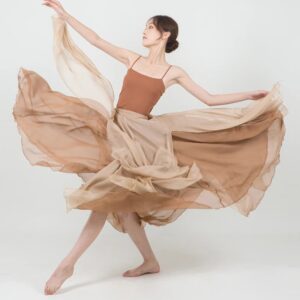 Chiffon Dance Wrap Skirt Fairy Style Flexible Long Georgette Layered Skirt Modern Chinese Classical Dancewear