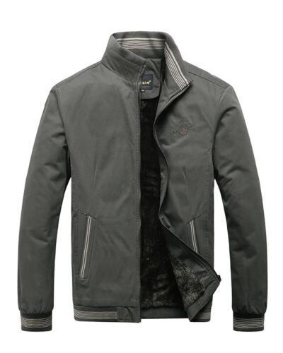 Men’s Autumn Winter Cotton Jacket – Vintage Casual Fleece-Lined Warm Coat