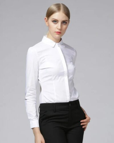 Ruoru Elegant Women Bodysuit Long Sleeve Office Wear Bodycon Top