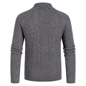 Men’s Winter Thick Polo Sweater – Warm Casual Lapel Shirt