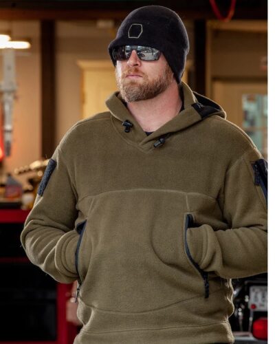 Men Tactical Fleece Jacket – Windproof Outdoor Winter Coat