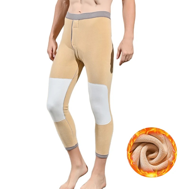 Men’s Winter Thermal Leggings – 2-Piece Thick Warm Wool Underwear Pants - Image 4