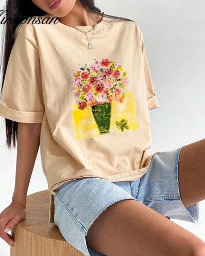 Women 2 Piece Set Solid Cropped T-Shirt Slit Shorts Summer Casual Outfit