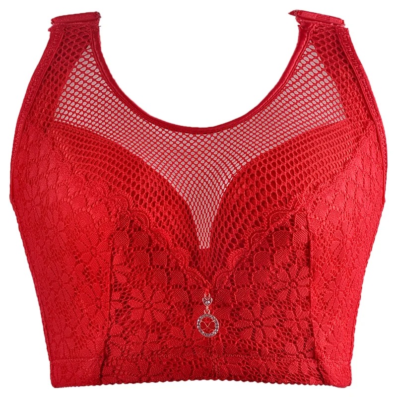 Push Up Bra for Women Plus Size – Wire Free Plunge Lightly Lined Vest Brasserie - Image 2